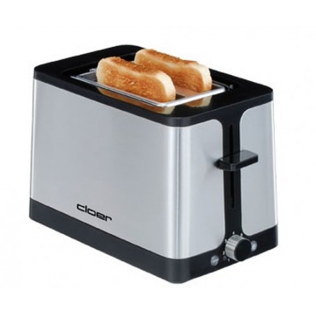 Cloer 3609 tostapane 2 fetta/e 900 W Nero, Acciaio inossidabile (3609)