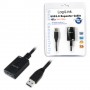 LogiLink 5.0m USB 3.0 M/F cavo USB 5 m USB 3.2 Gen 1 (3.1 Gen 1) USB A Nero (UA0127)