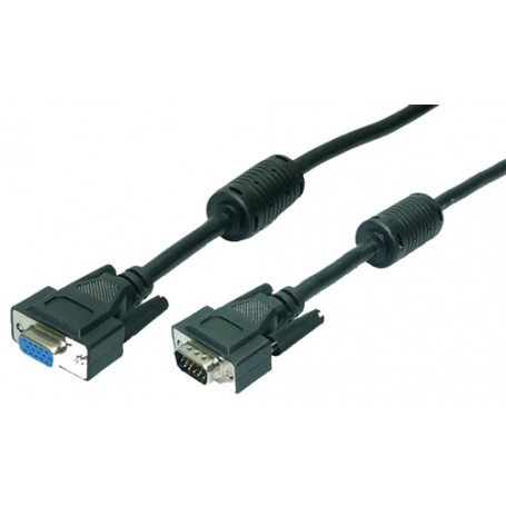 LogiLink VGA M/F 10m cavo VGA VGA (D-Sub) Nero (CV0019)