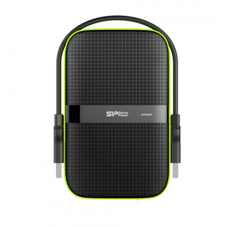 Silicon Power Armor A60 disco rigido esterno 4000 GB Nero, Verde (SP040TBPHDA60S3K)