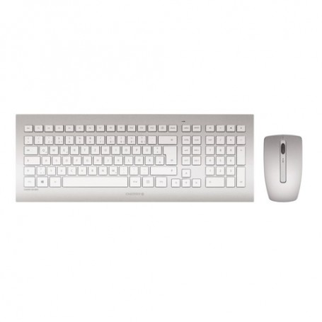 CHERRY DW 8000 tastiera RF Wireless QWERTY Inglese US Argento, Bianco (JD-0310EU)