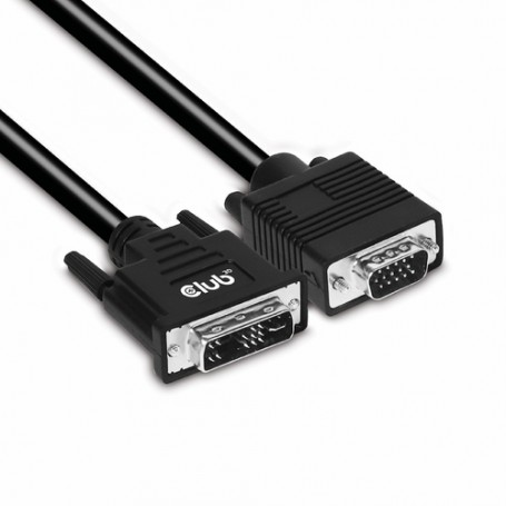 CLUB3D DVI-A TO VGA CABLE M/M 3m/ 9.8ft 28 AWG DVI-D Nero (CAC-1243)