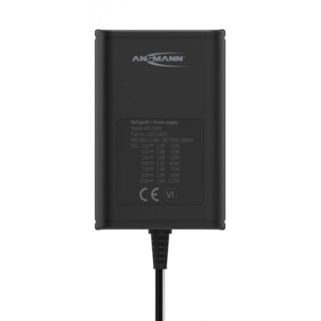 Ansmann 1201-0023 adattatore e invertitore Interno 12 W Nero (1201-0023)