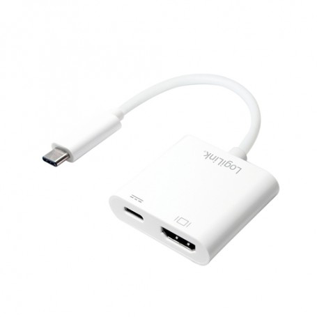 LogiLink 0.14m, 2xUSB-C/HDMI adattatore grafico USB 3840 x 2160 Pixel Bianco (UA0257)