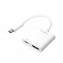 LogiLink 0.14m, 2xUSB-C/HDMI adattatore grafico USB 3840 x 2160 Pixel Bianco (UA0257)