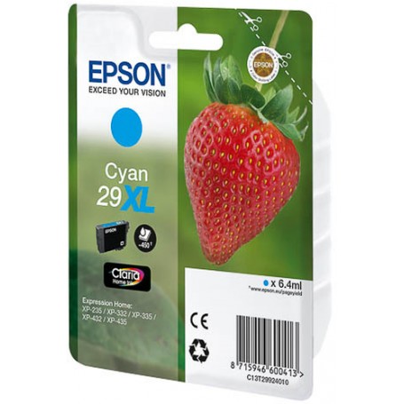 Epson Strawberry 29XL C cartuccia d'inchiostro 1 pz Originale Resa elevata (XL) Ciano (C13T29924010)
