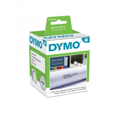 DYMO LW - Large Address Labels - 36 x 89 mm - S0722400 Bianco Etichetta per stampante autoadesiva (S0722400)