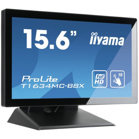 iiyama ProLite T1634MC-B8X monitor touch screen 39,6 cm (15.6") 1920 x 1080 Pixel Multi-touch Multi utente Nero (T1634MC-B8X)