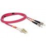 DeLOCK LC - ST, 1m cavo a fibre ottiche Viola (84685)