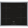 Bosch PIE645BB1E piano cottura Nero, Acciaio inossidabile Da incasso Piano cottura a induzione 4 Fornello(i) (PIE645BB1E)