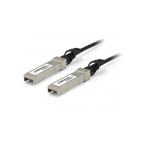 LevelOne DAC-0101 cavo a fibre ottiche 1 m SFP+ Nero, Acciaio inossidabile (DAC-0101)