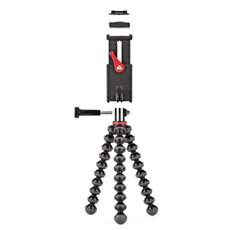 Joby GripTight Action Kit treppiede Action camera 3 gamba/gambe Nero, Rosso (JB01515-BWW)