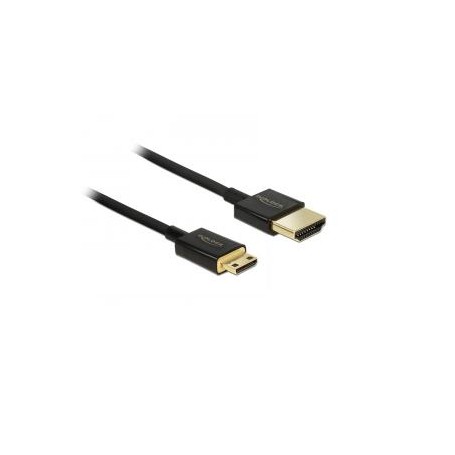 DeLOCK HDMI-A/HDMI-C, 0.5 m cavo HDMI 0,5 m HDMI tipo A (Standard) HDMI Type C (Mini) Nero (84787)