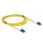 DeLOCK 3m LC-LC cavo a fibre ottiche OS2 Giallo (84607)