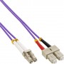 InLine LC/SC, 25 m cavo a fibre ottiche 2x LC 2x SC Porpora (88638P)