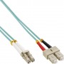 InLine LC/SC, 25 m cavo a fibre ottiche 2x LC 2x SC Turchese, Colore acqua (88638O)
