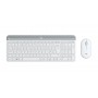 Logitech Slim Wireless Combo MK470 tastiera RF Wireless Svizzere Bianco (920-009193)