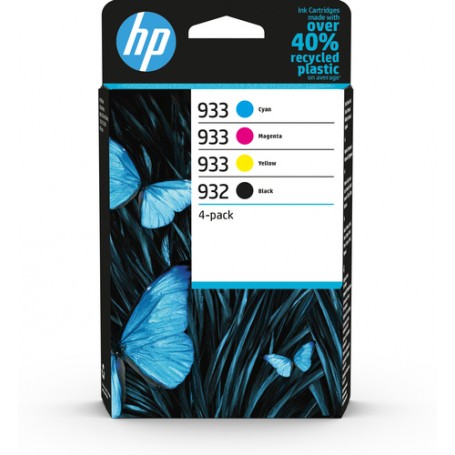 HP 932 Black/933 Cyan/Magenta/Yellow 4-pack Original Inks cartuccia d'inchiostro 4 pz Originale Resa standard (6ZC71AE#301)