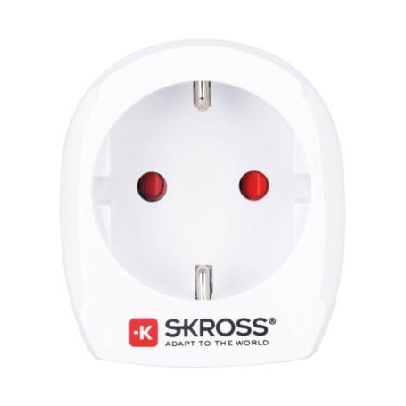 Skross Europe to USA adattatore per presa di corrente Tipo B Tipo C (Europlug) Bianco (186719)