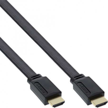 InLine HDMI flat cable cavo HDMI HDMI tipo A (Standard) Nero (17007F)