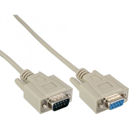 InLine Serial cable DB9 M/F 15m cavo seriale Beige male 9pin Sub D female 9pin Sub D (12211)