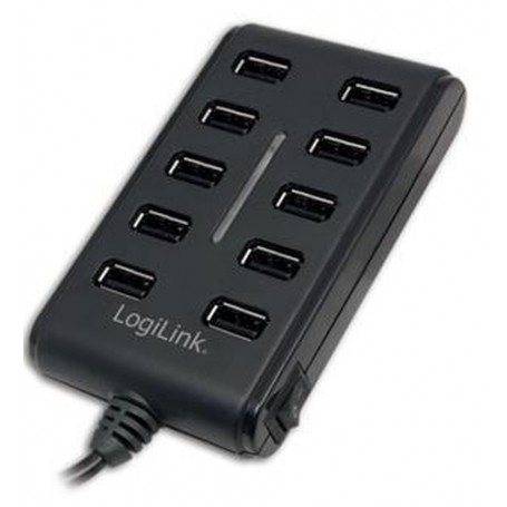 LogiLink USB 2.0 10-Port Hub with On/Off Switch 480 Mbit/s (UA0125)