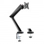 LogiLink BP0091 supporto da tavolo per Tv a schermo piatto 81,3 cm (32") Morsa Nero, Rosso (BP0091)