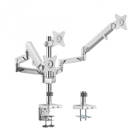 LogiLink BP0090 supporto da tavolo per Tv a schermo piatto 68,6 cm (27") Morsa Argento (BP0090)