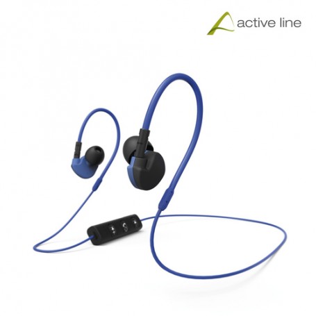 Hama Active BT Cuffia Auricolare Bluetooth Nero, Blu (177096)