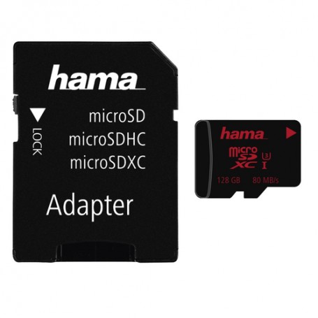 Hama microSDXC 128GB memoria flash UHS-I Classe 3 (181002)