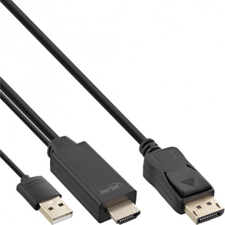InLine 17161P cavo DisplayPort HDMI + USB (17161P)