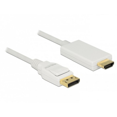 DeLOCK 83818 cavo e adattatore video 2 m DisplayPort HDMI Bianco (83818)