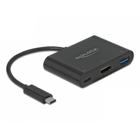 DeLOCK 64091 hub di interfaccia USB 3.2 Gen 1 (3.1 Gen 1) Type-C Nero (64091)