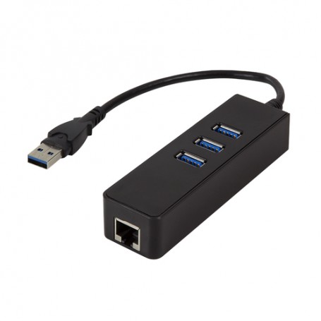 LogiLink UA0173A hub di interfaccia USB 3.2 Gen 1 (3.1 Gen 1) Type-A 1000 Mbit/s Nero (UA0173A)