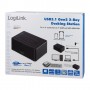 LogiLink QP0028 docking station per unità di archiviazione USB 3.2 Gen 2 (3.1 Gen 2) Type-C Nero (QP0028)