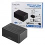 LogiLink QP0028 docking station per unità di archiviazione USB 3.2 Gen 2 (3.1 Gen 2) Type-C Nero (QP0028)