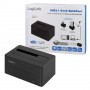 LogiLink QP0027 docking station per unità di archiviazione USB 3.2 Gen 2 (3.1 Gen 2) Type-C Nero (QP0027)