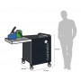 lockncharge Carrier 20 Carrello per la gestione dei dispositivi portatili Nero, Blu, Verde, Metallico (LNC10389)