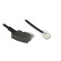Alcasa T2A-10 cavo telefonico 10 m Nero (T2A-10)
