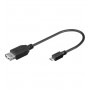 Alcasa 0.2m, USB-A/USB Micro-B cavo USB 0,2 m USB A Micro-USB B Nero (USB-AD18)