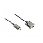 Alcasa DP-DVI2 cavo e adattatore video 2 m DVI DisplayPort Nero (DP-DVI2)