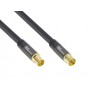 Alcasa GC-M2055 cavo coassiale RG-6/U 5 m IEC/Koax Nero (GC-M2055)
