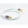 Alcasa GC-M2068 cavo coassiale RG-6/U 15 m IEC/Koax Bianco (GC-M2068)