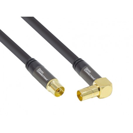 Alcasa GC-M2075 cavo coassiale RG-6 5 m IEC coax Nero (GC-M2075)