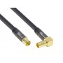 Alcasa GC-M2075 cavo coassiale RG-6 5 m IEC coax Nero (GC-M2075)
