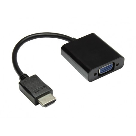 Alcasa HDMI-AD21 cavo e adattatore video 0,3 m HDMI tipo A (Standard) VGA (D-Sub) + 3.5mm Nero (HDMI-AD21)