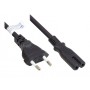 Alcasa P0370-S005 cavo di alimentazione Nero 0,5 m Spina di alimentazione di tipo C Accoppiatore C7 (P0370-S005)