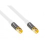 Alcasa GC-M2086 cavo coassiale 7,5 m F-plug Bianco (GC-M2086)