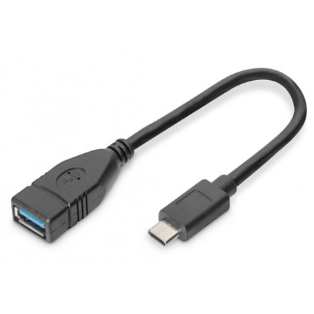 Digitus DB-300315-001-S cavo USB 0,15 m USB 3.2 Gen 1 (3.1 Gen 1) USB C USB A Nero (DB-300315-001-S)