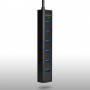 Axagon HUE-SA7BP hub di interfaccia USB 3.2 Gen 1 (3.1 Gen 1) Type-A 5000 Mbit/s Nero (HUE-SA7BP)